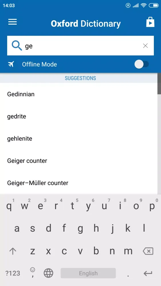 Oxford Dictionary of Geology應用截圖