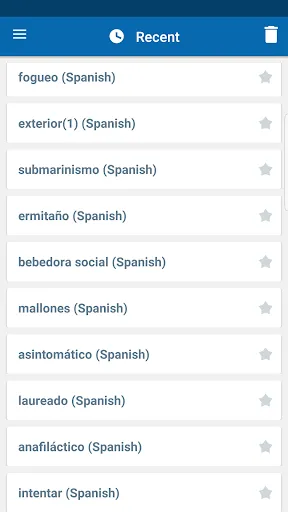 Tangkapan layar Oxford Spanish Dictionary