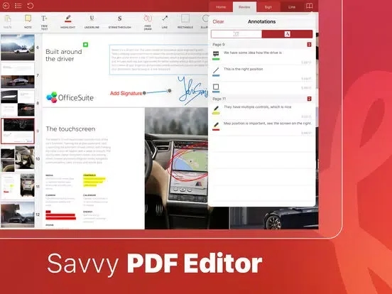 Capturas de tela do OfficeSuite for AirWatch iPad 