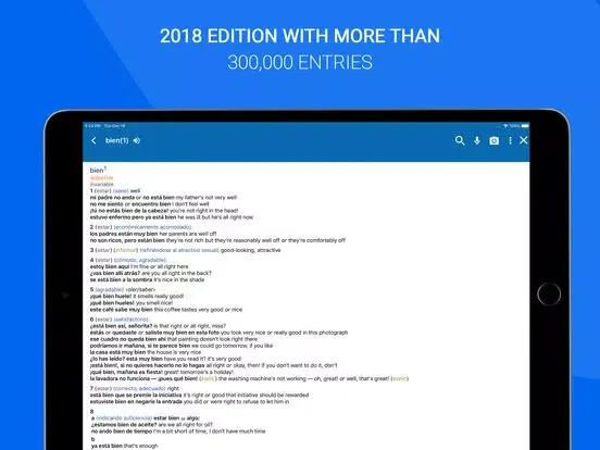 Oxford Spanish Dictionary 2018 iPad  Screenshots