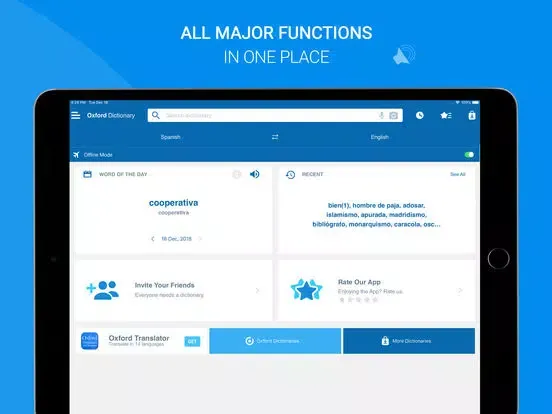 Oxford Spanish Dictionary 2018 iPad  Screenshots