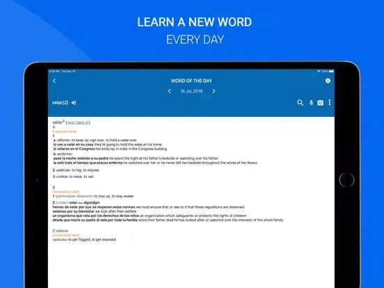 Oxford Spanish Dictionary 2018 iPad  Screenshots