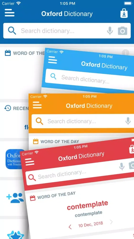 Tangkapan skrin Oxford Thesaurus for Schools
