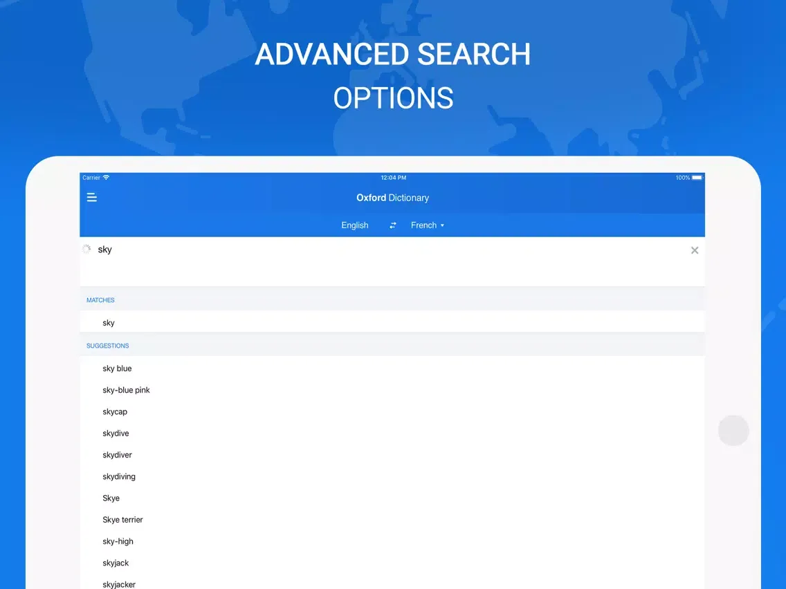 Ảnh chụp màn hình của Oxford Dictionary & Translator iPad 