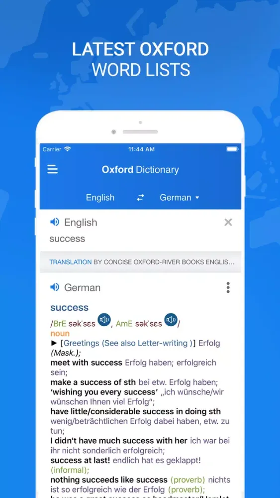 Ảnh chụp màn hình của Oxford Dictionary & Translator