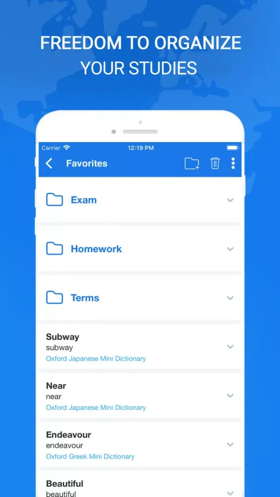 Ảnh chụp màn hình của Oxford Dictionary & Translator