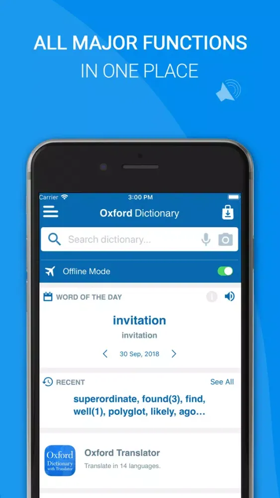 Capturas de tela do Oxford Urdu Dictionary 2018