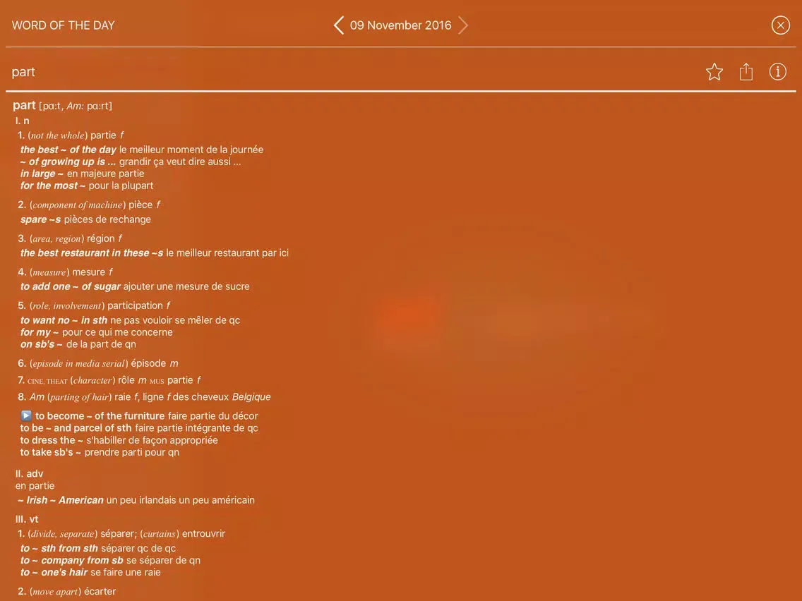 صور English <-> French CONCISE Dictionary iPad 