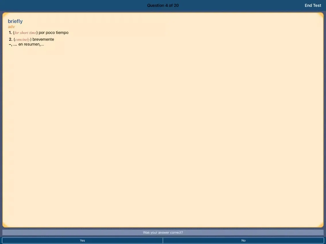 Скриншоты English <-> Spanish CONCISE Dictionary iPad 