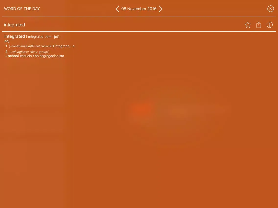 Скриншоты English <-> Spanish CONCISE Dictionary iPad 