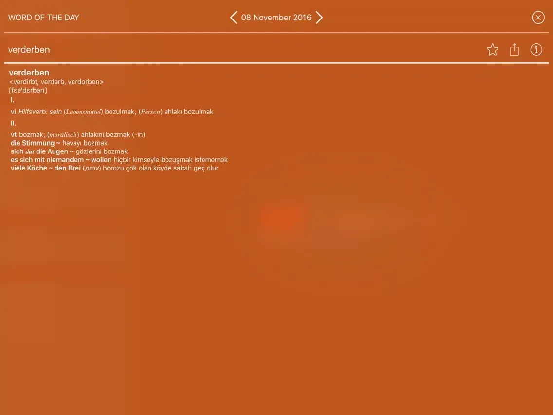 Deutsch <-> Türkisch KOMPAKT Wörterbuch iPad  Screenshots