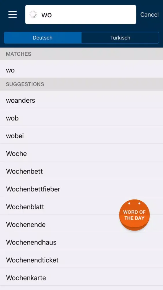 Deutsch <-> Türkisch KOMPAKT Wörterbuch Screenshots
