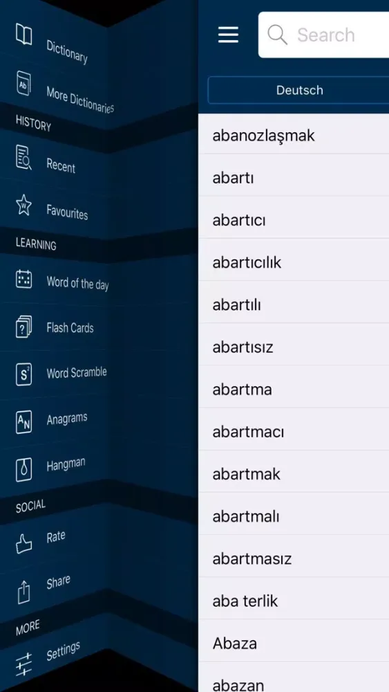 Deutsch <-> Türkisch KOMPAKT Wörterbuch Screenshots