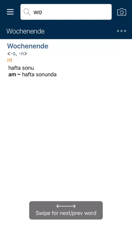 Deutsch <-> Türkisch KOMPAKT Wörterbuch Screenshots