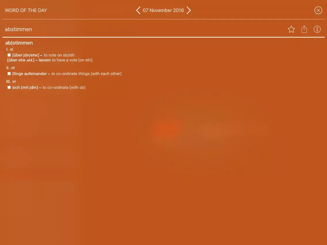 ภาพหน้าจอของ German <-> English CONCISE Dictionary iPad 