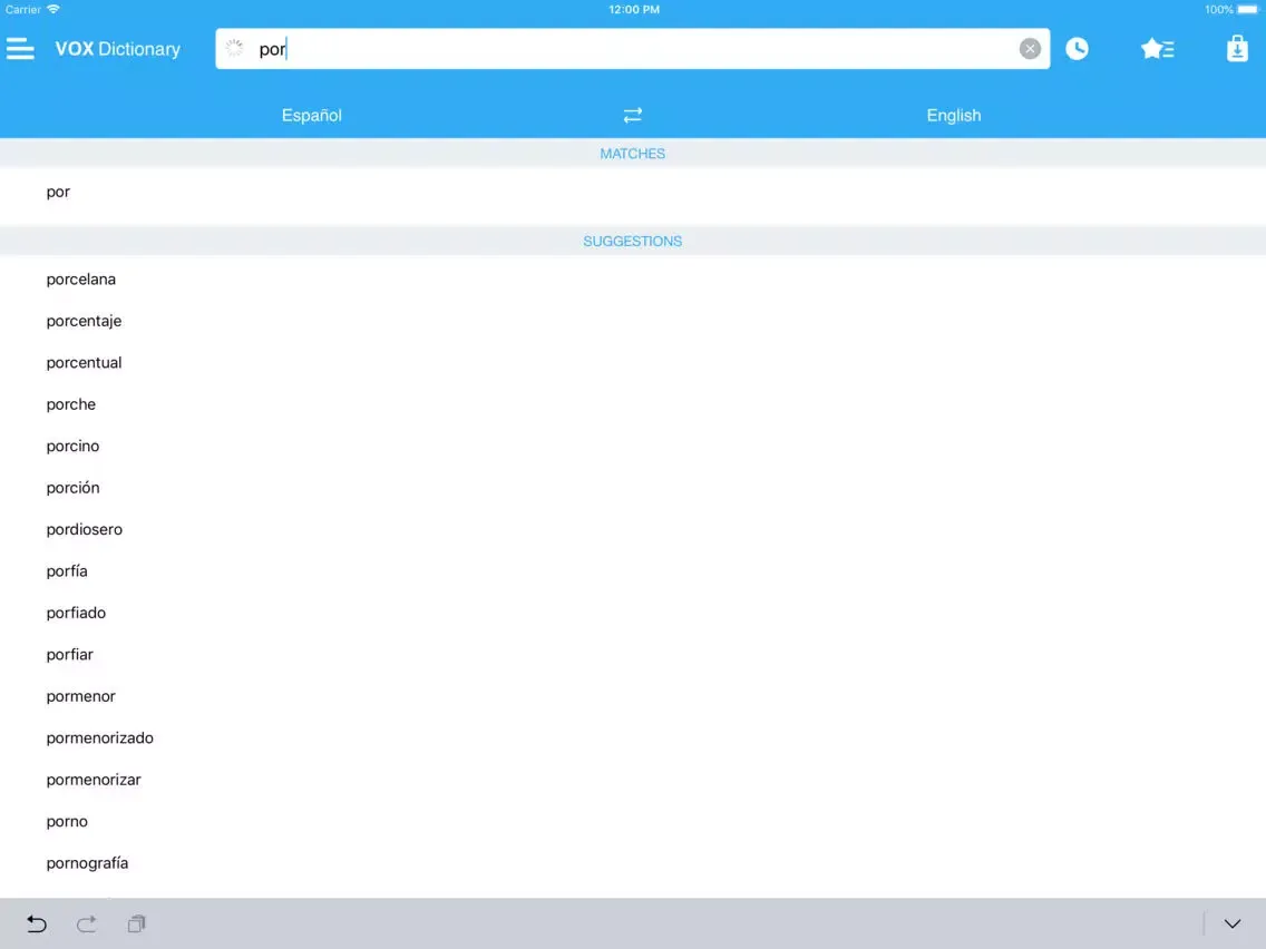 VOX English<>Spanish iPad  スクリーンショット