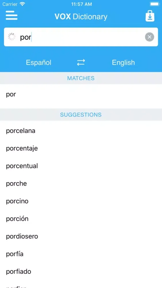 VOX English<>Spanish スクリーンショット