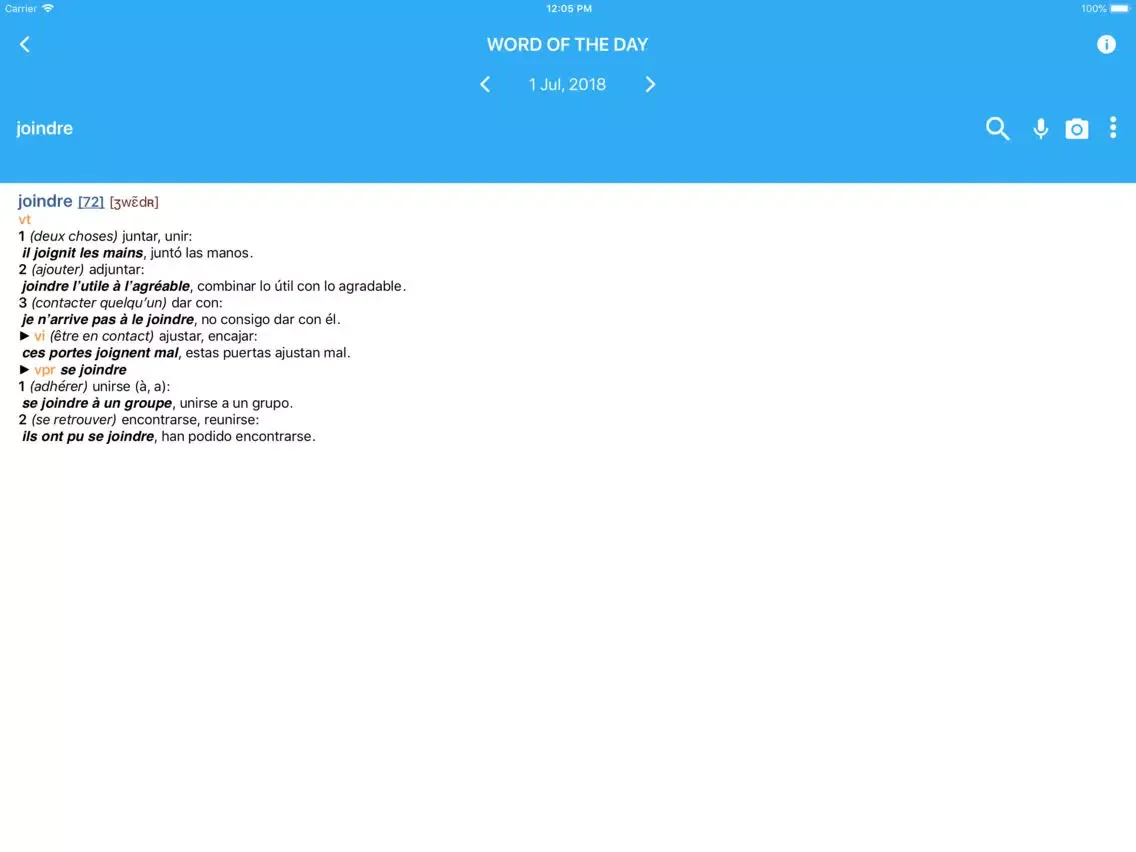 VOX French<>Spanish iPad 應用截圖