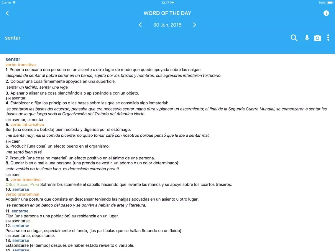 Captures d'écran de VOX General Spanish iPad 
