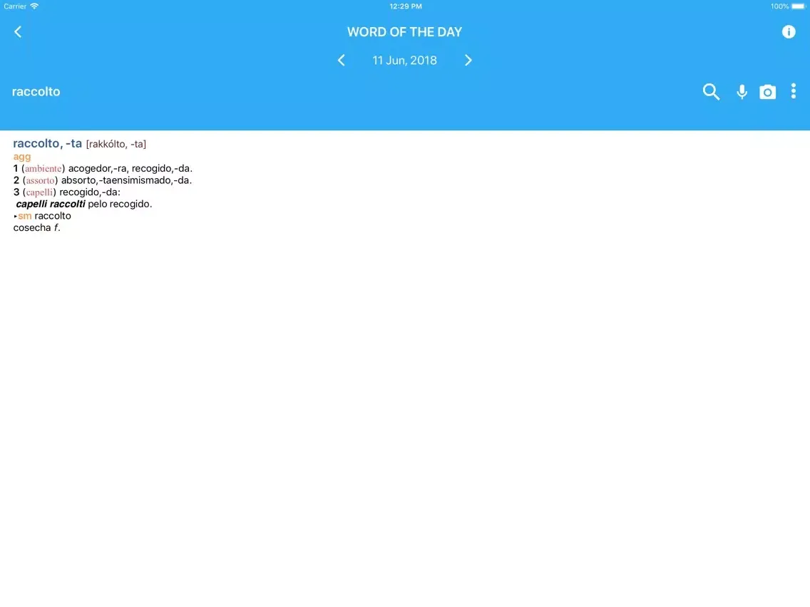 Capturas de tela do VOX Italian<>Spanish iPad 