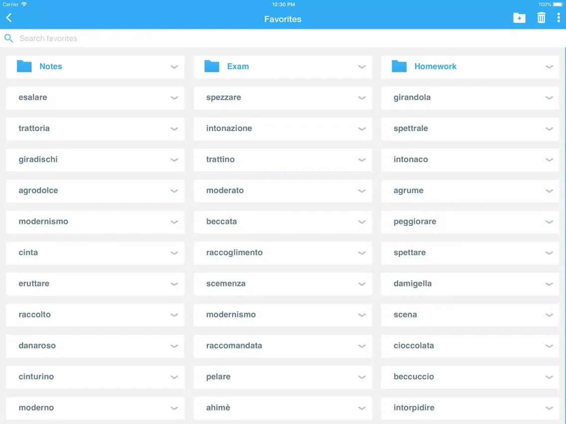Capturas de tela do VOX Italian<>Spanish iPad 