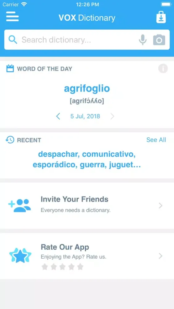 Capturas de tela do VOX Italian<>Spanish