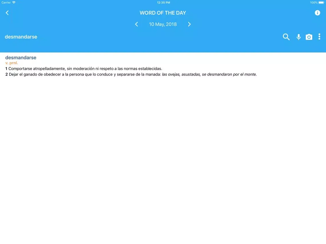 VOX Spanish Dictionary iPad  স্ক্রিনশট