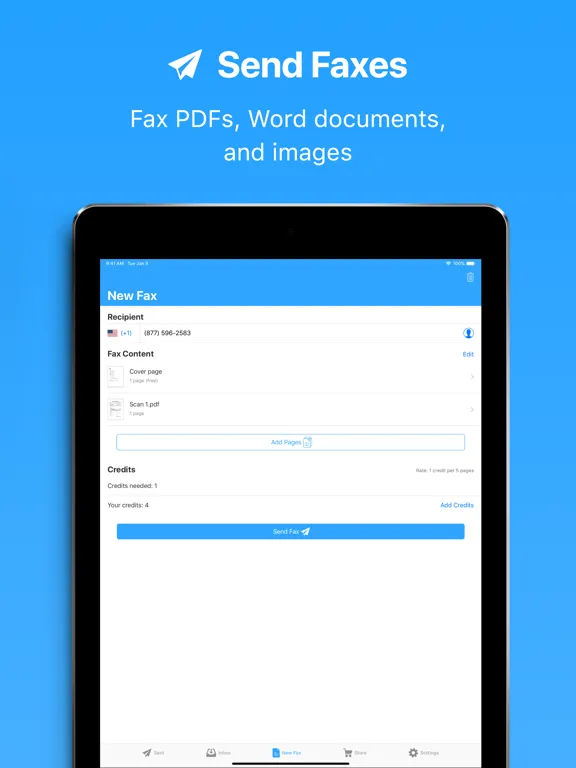 JotNot Fax - Send Receive Fax iPad  স্ক্রিনশট