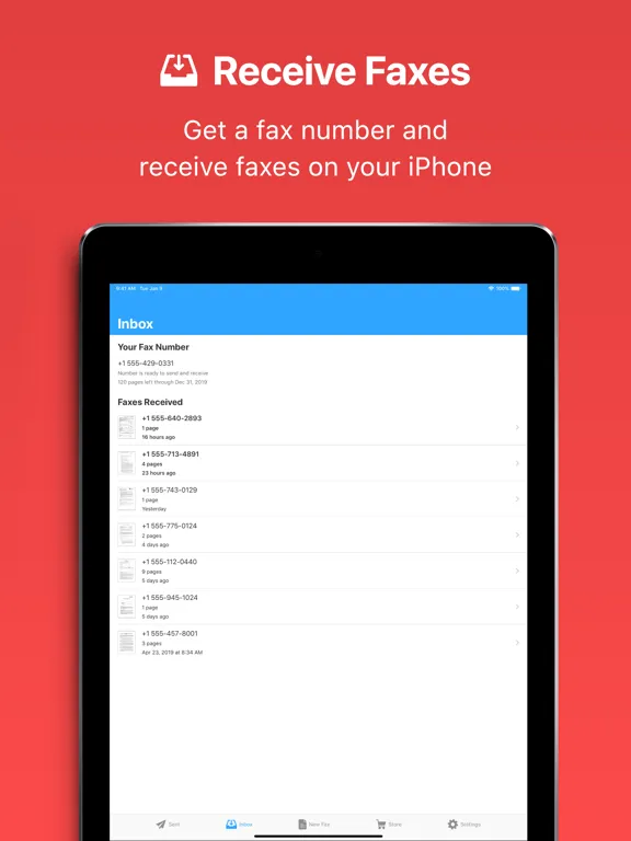 JotNot Fax - Send Receive Fax iPad  স্ক্রিনশট