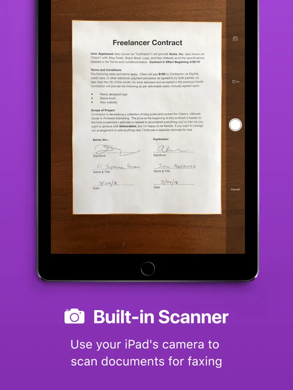 JotNot Fax - Send Receive Fax iPad  স্ক্রিনশট