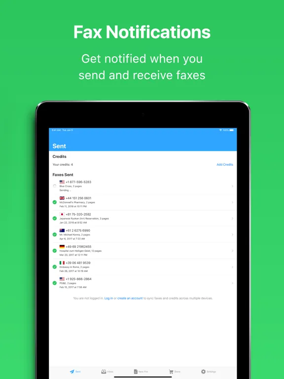 JotNot Fax - Send Receive Fax iPad  স্ক্রিনশট