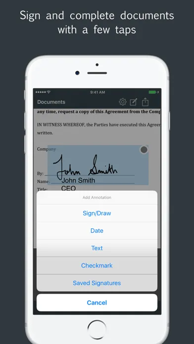 Tangkapan layar Sign by JotNot - fill and sign PDF form or sign PDF document