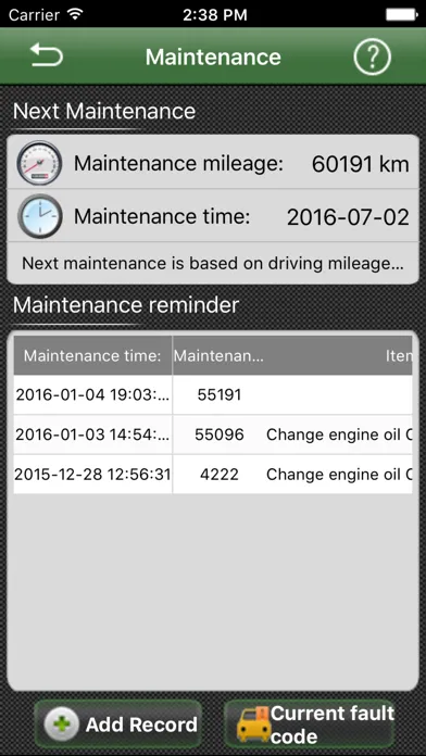 Zrzuty ekranu Mobitel mTrack (Car Doctor)