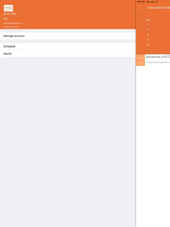 MOAI-CRM Sales Visit iPad  Screenshots
