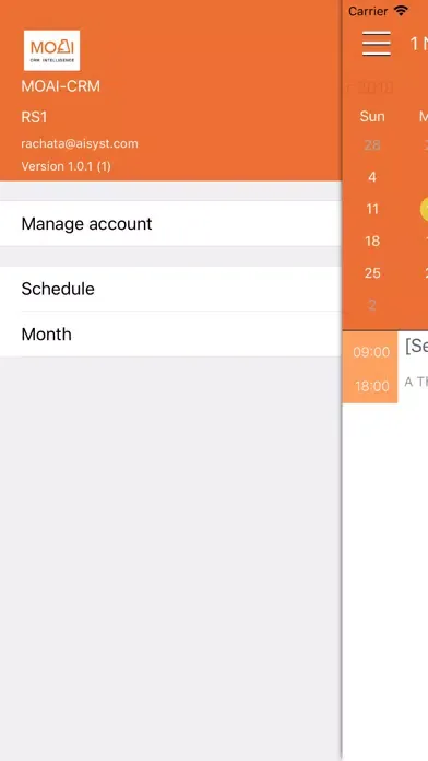 MOAI-CRM Sales Visit Screenshots