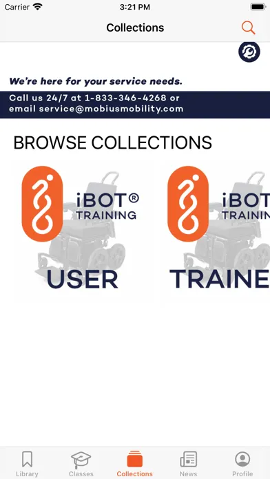 Tangkapan layar iBOT by Mobius Mobility