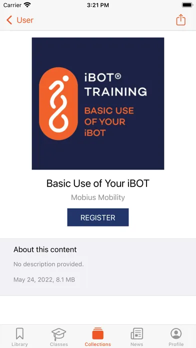Tangkapan layar iBOT by Mobius Mobility
