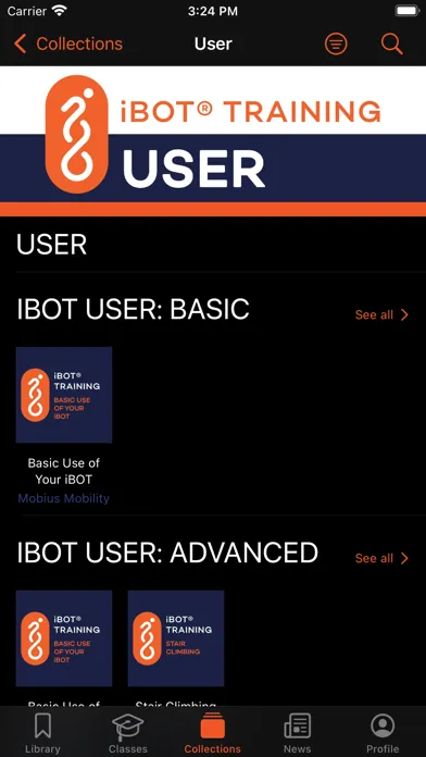 Tangkapan layar iBOT by Mobius Mobility