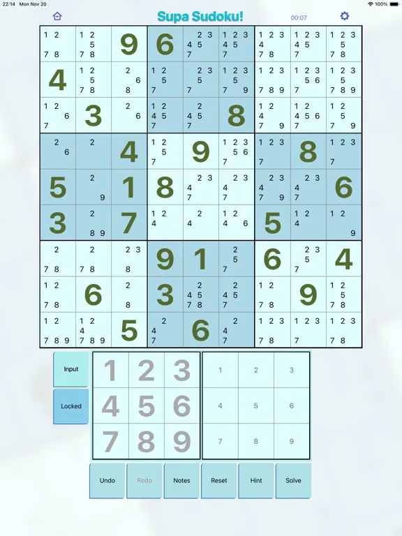 Supa Sudoku iPad 应用截图