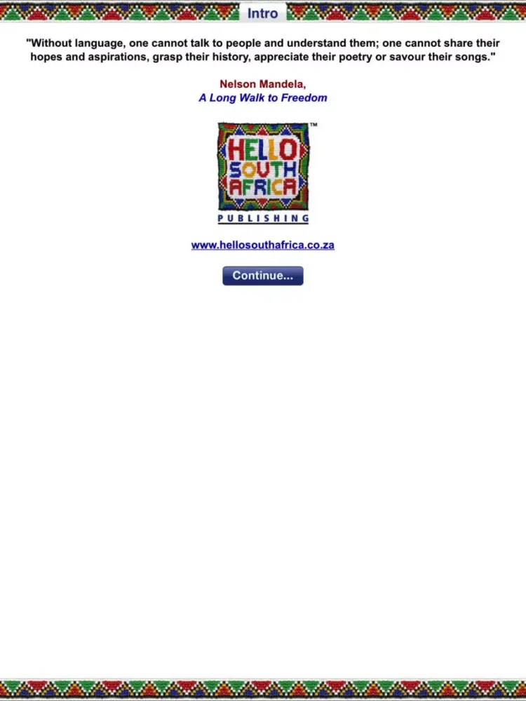 Hello South Africa Phrasebook iPad  Screenshots