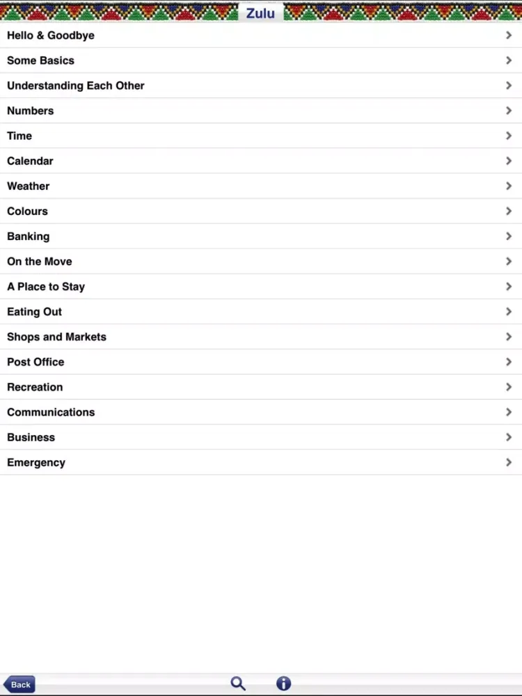 Hello South Africa Phrasebook iPad  Screenshots