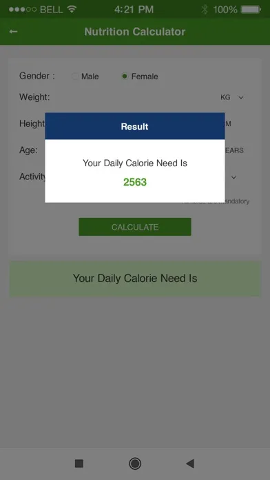 ภาพหน้าจอของ Nutrition Facts and Diet Plans
