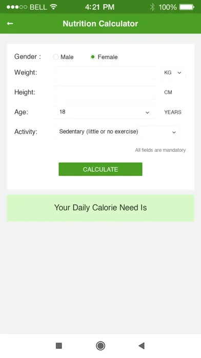 ภาพหน้าจอของ Nutrition Facts and Diet Plans