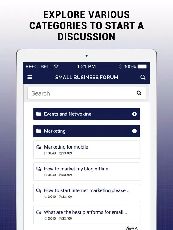 Small Business Forum and Ideas iPad  Ekran Görüntüleri