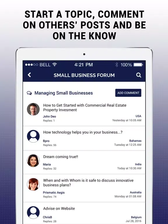Small Business Forum and Ideas iPad  Ekran Görüntüleri