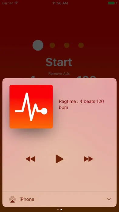 Capturas de tela do Ragtime : metronome