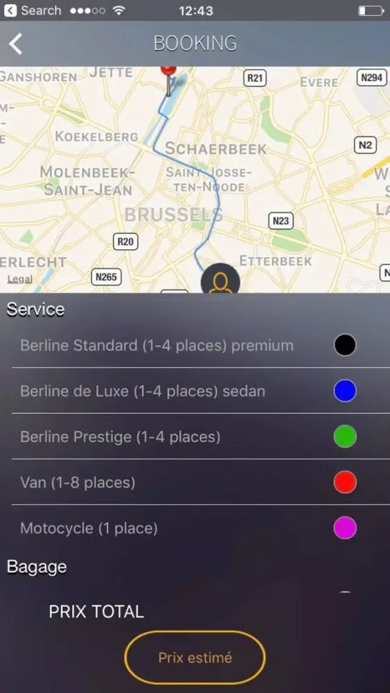 Mobiz taxi應用截圖