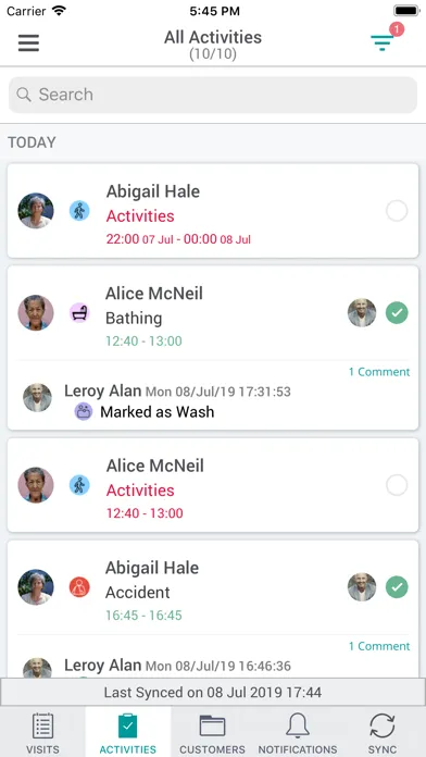 Access Care Planning Screenshots
