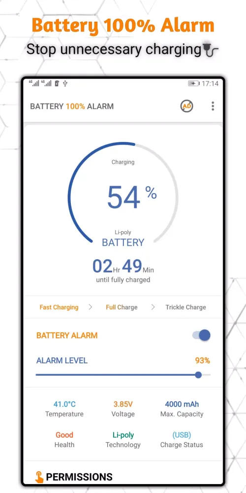 Battery 100% Alarm Screenshots