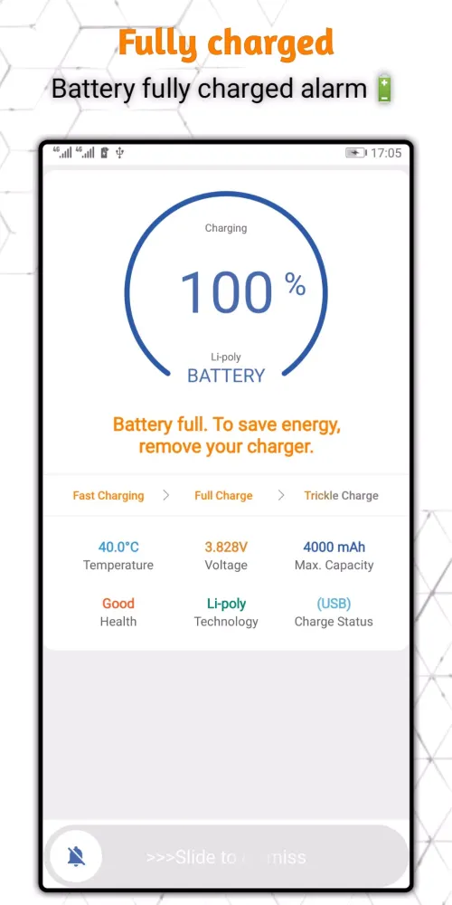 Battery 100% Alarm Screenshots